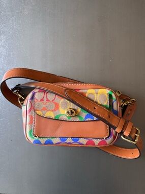 Coach Willow Camera Bag in Rainbow Pride Signature Canvas